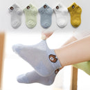 Cotton Baby Short Socks 5 Pairs Toddler Boys Girls Summer Mesh Thin Sock Kids Children Colorful Socks 5 pairs WMF043