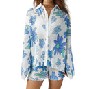 Cotton and Linen suit 2021 Women Solid Clothes Set Half Sleeve Lapel Neck Button-up Shirt+Irregular Hem Drawstring Shorts Sets