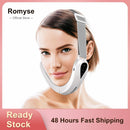 EMS Facial Lifting Device Double Chin V Shape Lift Belt Red Blue Light LED Face Slimming Vibration Face Massager Anti Cellulite