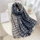 Luxury Plaid Scarf Winter Warm Cashmere Women Long Pashmina Foulard Female Scarves Lady Tassel Shawl Wraps 2022 Design New