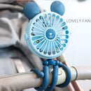 500mAh Stroller Fan Personal Portable Desk Handheld Baby Bed Car Seat Fan USB Rechargeable Fan Mini Stroller Accessories