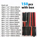 140/150 PCS Boxed 2:1 Times Shrink Electronic DIY Heat Shrink Tube Set Thermoresistant Tube Wire Connection Insulated Polyolefin