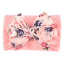 New Bohemia Elastic Printed Flower Kids Headband Newborn Infant Knot Bows Headwraps Baby Girls Headwear Cute Gifts Photo Props