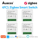 Tuya Zigbee / Wifi MINI Smart Switch 2 Way Control 16A Switch Tuya Smart Home Automation Sensor Works With Alexa Google Home