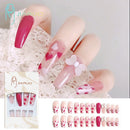 Fake Nails Art Nail Tips Press on False with Designs Set Full Cover Artificial Short Packaging Kiss Display Clear Tipsy Stick