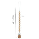 1pc Crochet Bunny Baby Pacifier Clip Chain BPA Free Wooden Beads Appease Soother Chain Clips Newborn Dummy Holder Nipple Clip