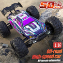 Rc Cars Off Road 4WD with LED Headlight,1/16 Scale Rock Crawler 4WD 2.4G 50KM High Speed Drift Remote Control Monster Truck Toys