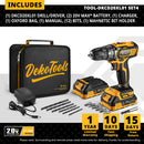 DEKO 20V MAX Cordless Drill Power Tools Wireless Drills Rechargeable Drill Set for Electric Screwdriver Battery Driller Tool