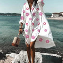 Oversized Loose Casual Aesthetic Summer Dresses 2022 Sexy Beach Shirt Dress New Bohemian Long Sleeve Elegant Vestidos De Mujer