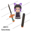 WM6116 WM6137 WM2344-A Demon Slayer Japanese Anime Uzui Tengen Rengoku Kyoujurou Tanjirou mini Action toy Figures Assemble toys