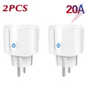 Aubess Smart Socket EU 16A/20A AC100-240V Wifi Smart Plug Power Outlet, Alexa Google Home Voice Control, For Tuya Smart Life APP