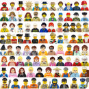 Mini City Professional Worker Figures Building Block Police Girls Fireman Military Soldier Movies Characters Figurine Bricks Toy