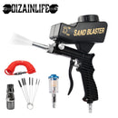 Adjustable Sandblasting Gun 90 Psi Portable Sand Blaster Paint Spray Machine Gravity Pneumatic Small Handheld Blasting Gun Set