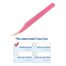 False Eyelash Tweezers For Fake Eyelashes Extensions Individual Curved Strip Lashes Eyebrow Hair Clip Tongs Nail Art Makeup Tool