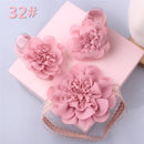 Lovely Pearl Bows Newborn Baby Girl Headband Socks Set Lace Flower Baby Hair Band Turban Baby Little Girl Hair Accessories