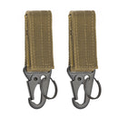 2pcs Tactical Hanging Buckle Molle Nylon Webbing Belt Triangle Buckle Outdoor Climbing Camping Tool Accessory Carabiner Keychain