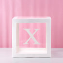 Baby Shower Box Custom Alphabet Name Transparent Balloon Box Birthday Party Decoration Kids DIY Wedding Baby Shower Suppiles