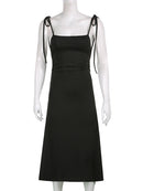 Darlingaga Fashion Strappy Ruched Sexy Black Dress Irregular Elegant Backless Long Dress Party Summer Dresses Women 2021 Clothes