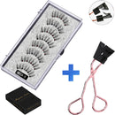 MB Anniversary 5 Magnetic Eyelashes With Tweezers Natural Wispy Faux Cils magnetique Mink Lashes Professional Eye Lashes Set
