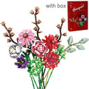 Fomantic Flower Bouquet Rose Orchid Building Block Bricks Toy DIY Potted Illustration Holiday Girlfriend Christmas Gifts 10286