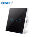 Light Touch Switch Sensor EU Standard Tempered Crystal Glass Panel 4 Color Power 1/2/3 Gang 1 Way 220V Wall Lamp Switches On Off