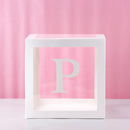 Baby Shower Box Custom Alphabet Name Transparent Balloon Box Birthday Party Decoration Kids DIY Wedding Baby Shower Suppiles