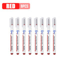 20mm Long Head Marker Pens 2/3/6/8Pcs/Set Multi-purpose Bathroom Woodworking Decoration Deep Hole Marker Pen Ink 9916 Tools Set