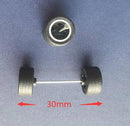 4PCS 1/64 Scale Alloy Car Model 5.2mm/11mm Size Rubber Tires + Wheels + Axles for Modified 1:64 Matchbox/Domeka/HW Model Cars