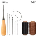 Leather Craft Sewing Kit Waxed Thread Hand Quilting Needles Sewing Awl for Beginner Leather Upholstery Repair, Stitching, Sewing