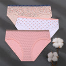 3PCS/Set Women Panties Cotton Underwear Patchwork Cute Design Female Lingerie Underpants Pantys Sexy Briefs Intimates for Girls