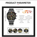 Luxury Fashion Mens Watches Men Business Stainless Steel Quartz Wrist Watch Man Sports Casual Leather Watch relogio masculino