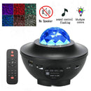 LED Starry Sky Projector Night Light Galaxy Star Projector Ocean Wave Night Lamp With Music Bluetooth Speaker For Childrens