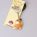 Pokemon Anime Marowak Abra Gengar Ponyta Porygon Alloy Silicone Keychain Accessories Pendant Bag Key Ring Pendant Birthday Gifts