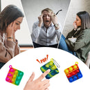 12/48 Pcs Mini Pop Push Fidget Toy Pack Keychain Fidget Toy Bulk Anti-Anxiety Stress Relief Hand Toys Set for Kids Adults Gifts