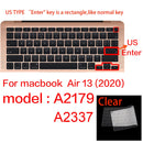 Keyboard cover for Apple Macbook pro13/16/15 Air13 inch All series Laptop silicone Case Clear Protector Skin A2442 A2337 EU/US