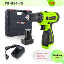 YIKODA 12V 16.8V 21V 25V Electric Screwdriver Cordless Drill Rechargeable Lithium Battery Mini Wireless Power Driver Tools