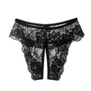 XL - 4XL Plus Size Open Crotch Panties For Sex Lace Transparent Underwear Women Sexy Lingerie Stretching Thongs Femme Christmas