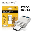 USB Flash Drive 32GB OTG Metal USB 2.0 Pen Drive Key 64GB Type C High Speed pendrive Mini Flash Drive Memory Stick