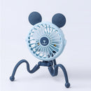 500mAh Stroller Fan Personal Portable Desk Handheld Baby Bed Car Seat Fan USB Rechargeable Fan Mini Stroller Accessories
