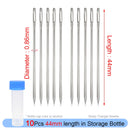 Leather Crafts Sewing Needle,Round Head Blunt Pint,Pointed Prism Sharp Tool for Embroidery Stitching Gold Tail Big Eye Needles