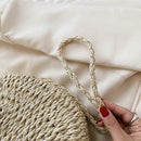 Women Shoulder Bag 2022 Straw Purses and Handbags Spring And Summer Female Shopper Fashion Solid Color Silk Scarf Crossbody Bags