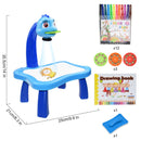 Children Led Projector Art Drawing Table Toys Kids Painting Board Desk Arts Crafts Educational Learning Paint Tools Toy for Girl