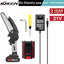 21V/48VF Electric Chainsaw 1/2 Battery Portable Pruning Chain Saw Small Wood Spliting One-handed Woodworking Garden Power Tool