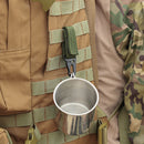 2pcs Tactical Hanging Buckle Molle Nylon Webbing Belt Triangle Buckle Outdoor Climbing Camping Tool Accessory Carabiner Keychain