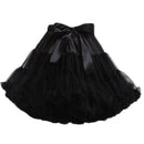 Women Lolita Cosplay Petticoat A-Line Puffy Tutu Skirt Layered Tulle Ballet Dance Pettiskirts Big Bowknot Underskirt