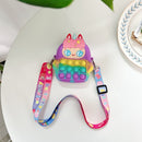 Hot Fidget Toys 2022 Push Bubbles Toy Rainbow Unicorns Premium Girls Push Bubble Bag Adult Antistress Squeeze Squishy Gifts