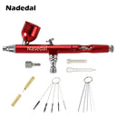 Airbrush Tool Dual Action Gravity Feed 0.3mm Nozzle Spray Gun Cake Decorating Brushes For Nail Manicure With Wrench Straw