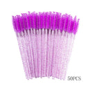 Disposable Crystal Eyelashes Brush Comb 25/50Pcs Eye Lashes Extension Mascara Wands Makeup Professional Makeup Beauty Tool