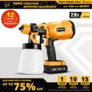 DEKO Spray Gun, 20V/220V High Power Home Electric Paint Sprayer, NO battery 3 Nozzle Easy Spraying Clean Perfect for Beginner