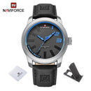 NAVIFORCE Male Wrist Watches Military Sports Anti-shock Waterproof Leather Strap Men Watch Fashion Green Clock Relogio Masculino